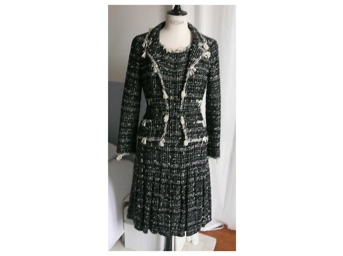 CHANEL - ABITO DA GIACCA TWEED SUPERBE T38 Multicolore - vista 14