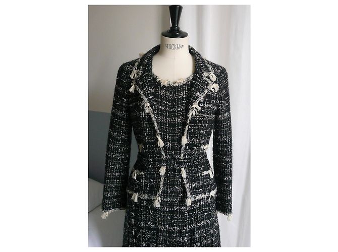 CHANEL - ABITO DA GIACCA TWEED SUPERBE T38 Multicolore - vista 15