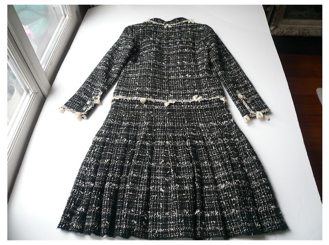 CHANEL - ABITO DA GIACCA TWEED SUPERBE T38 Multicolore - vista 9