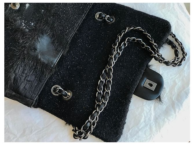 Timeless Chanel Borsa jumbo senza tempo limitata Nero - vista 11