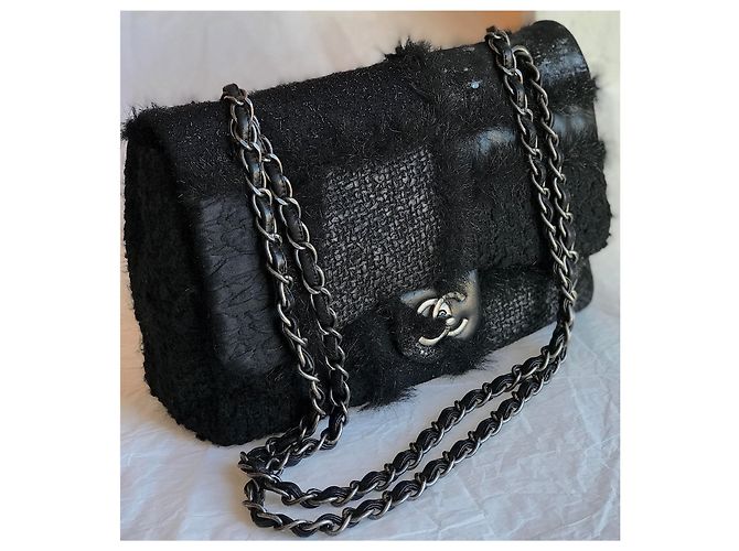 Timeless Chanel Borsa jumbo senza tempo limitata Nero - vista 19