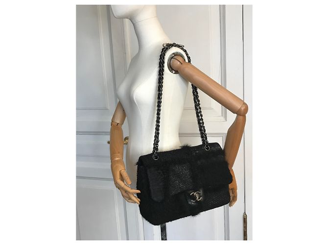 Timeless Chanel Borsa jumbo senza tempo limitata Nero - vista 23