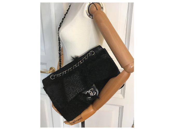 Timeless Chanel Borsa jumbo senza tempo limitata Nero - vista 25