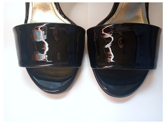Sandali con tacco Dolce & Gabbana in vernice nera Nero - vista 12