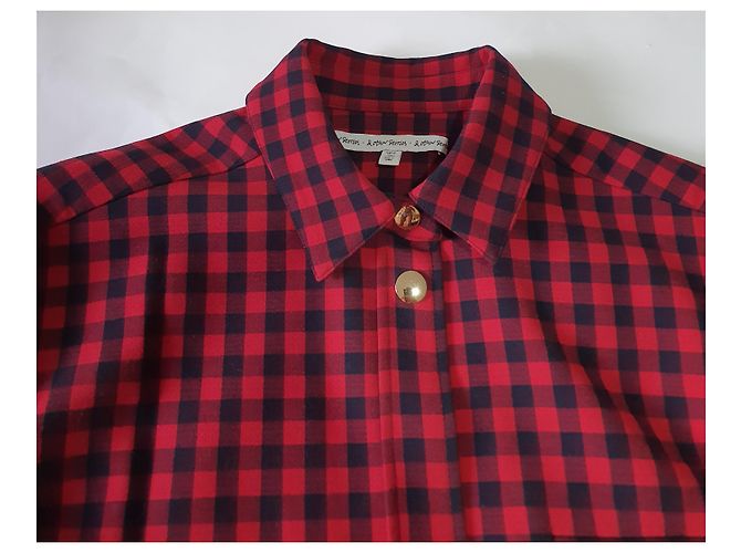 & Other Stories Giacca Gingham Rossa e Nera Nero Rosso - vista 2