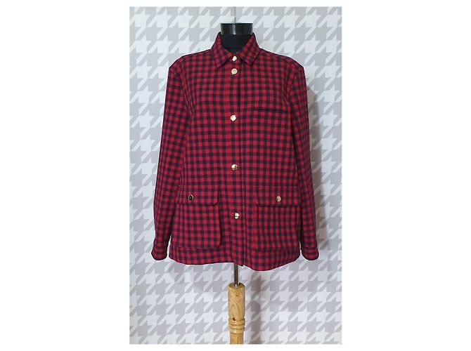 & Other Stories Giacca Gingham Rossa e Nera Nero Rosso - vista 3