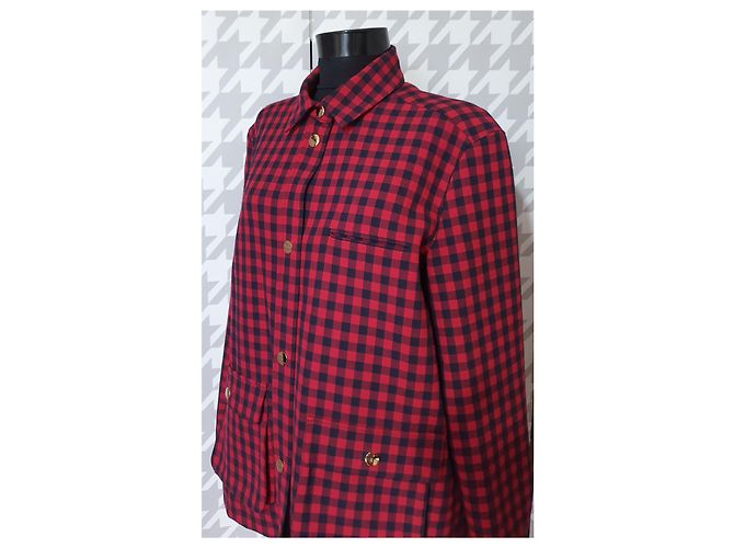 & Other Stories Giacca Gingham Rossa e Nera Nero Rosso - vista 4