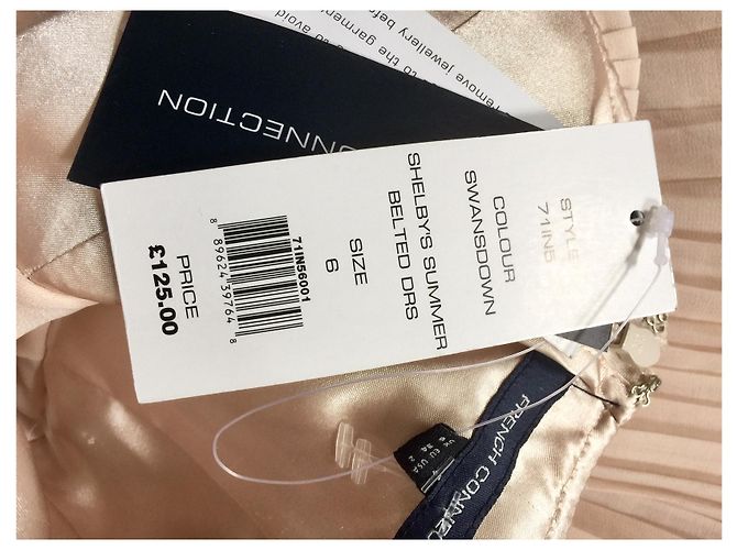 French Connection Shelby trägerloses Swandsdown-Kleid Fleisch - Ansicht 6