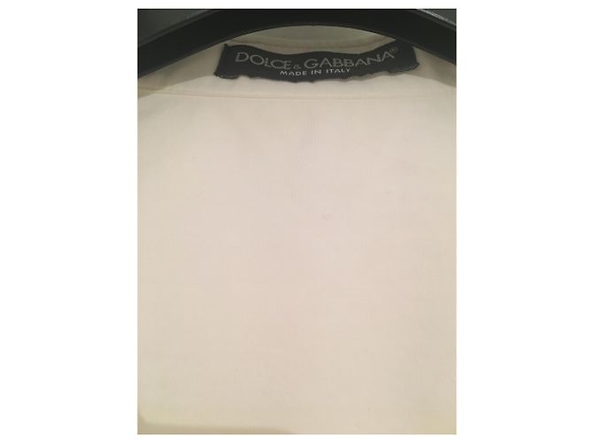 Dolce & Gabbana Camicia Lunga Bianca in Cotone Bianco - vista 3