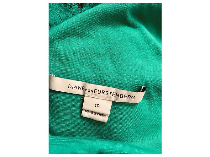 Diane Von Furstenberg DvF Zarita Spitzenkleid Smaragd Grün - Ansicht 5