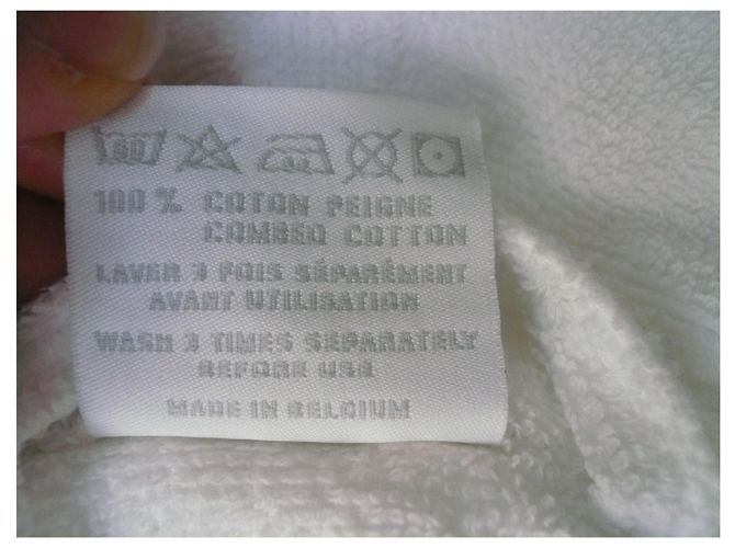 Hermès HERMES Albornoz blanco de algodón peinado Excelente estado casi nuevo TL - vista 7