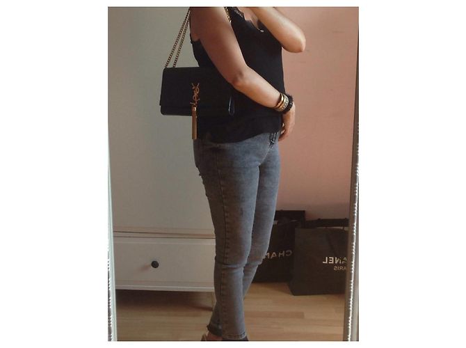 BORSA POMPOM MEDIA KATE SAINT LAURENT - vista 10
