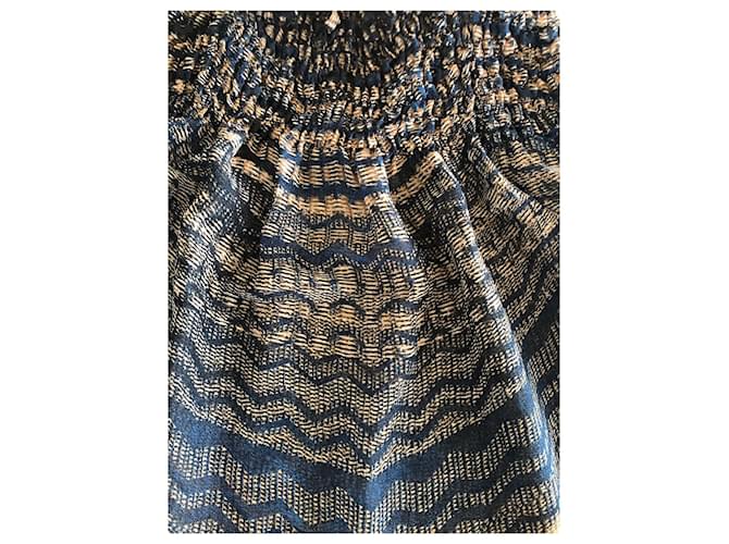 Top oder Bluse mit nackten Schultern Javier Simorra Braun - Ansicht 2