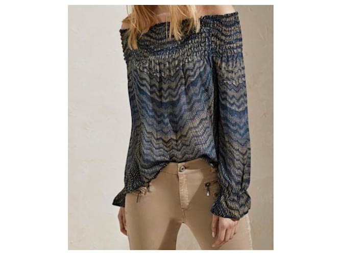Top oder Bluse mit nackten Schultern Javier Simorra Braun - Ansicht 5