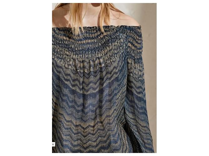 Top oder Bluse mit nackten Schultern Javier Simorra Braun - Ansicht 8