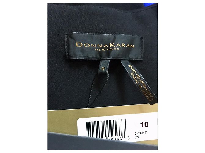 Donna Karan Aline Kleid Schwarz Weiß Blau - Ansicht 11
