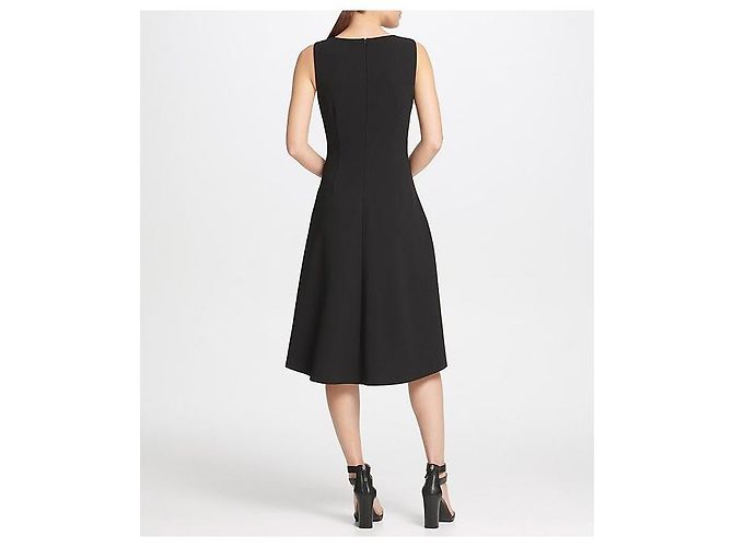 Donna Karan Aline Kleid Schwarz Weiß Blau - Ansicht 2