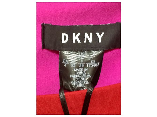 DKNY audace abito tagliato Rosa Rosso - vista 6