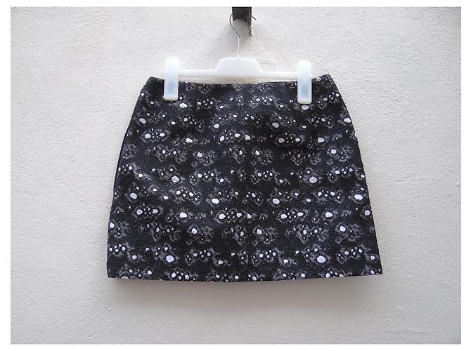 Falda de encaje Balenciaga en blanco y negro - vista 2