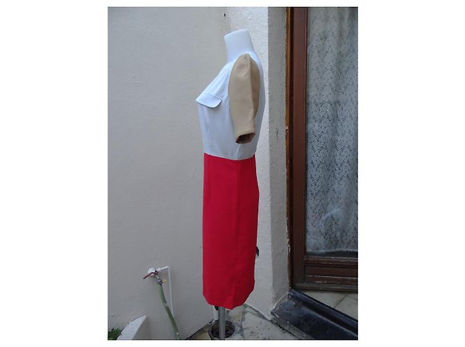 Abito Marni in lana e viscosa rosso beige - vista 3