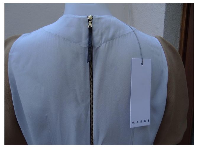 Abito Marni in lana e viscosa rosso beige - vista 7