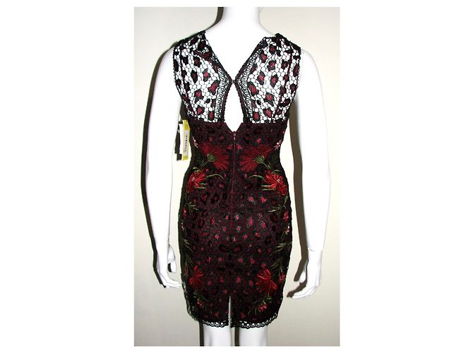 Karen Millen Spitzenkleid Schwarz Rot - Ansicht 3