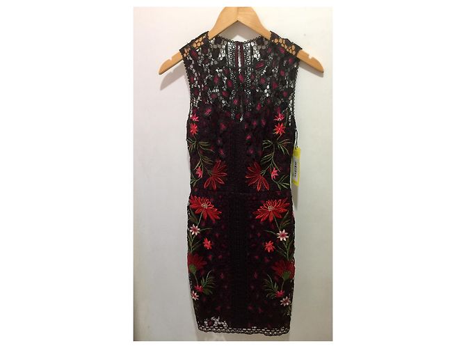 Karen Millen Spitzenkleid Schwarz Rot - Ansicht 5