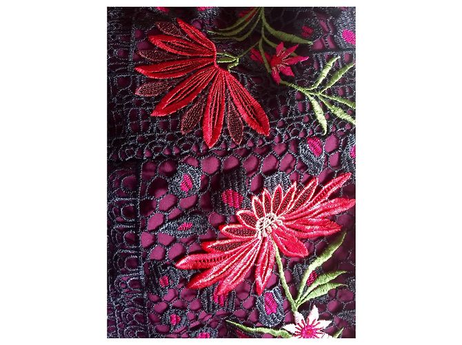 Karen Millen Spitzenkleid Schwarz Rot - Ansicht 7