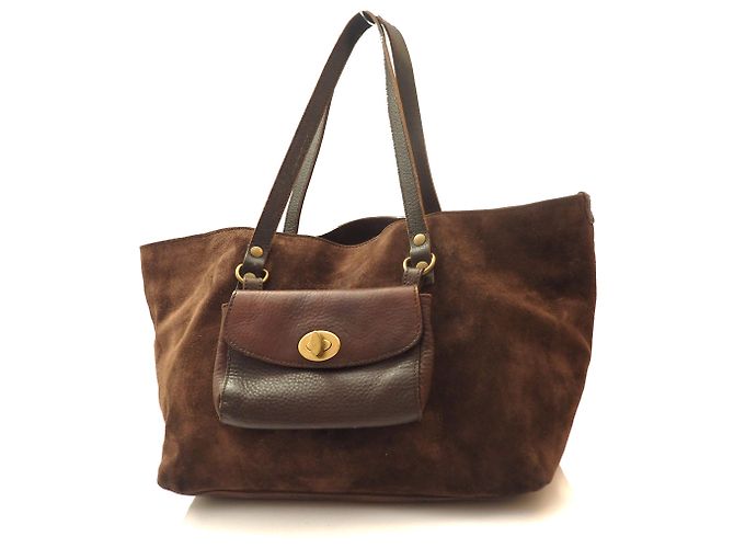 Borsa tote marrone scamosciata cammello Miu MIu - vista 3