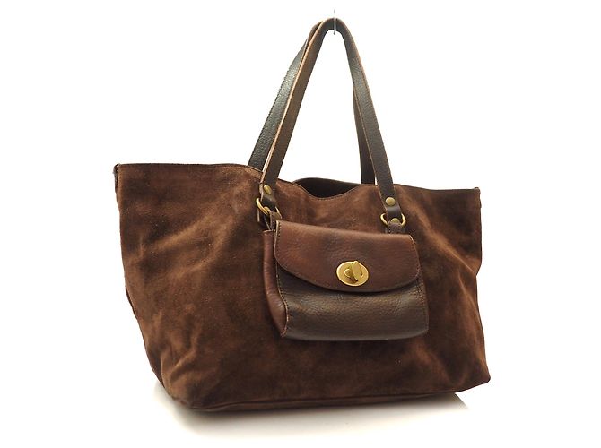 Borsa tote marrone scamosciata cammello Miu MIu - vista 4