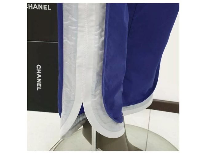 Chanel Logo Sport Suit Sz.36 Branco Azul - vista 5