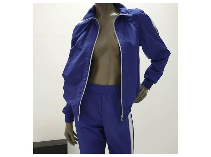 Chanel Logo Sport Suit Sz.36 Branco Azul - vista 6