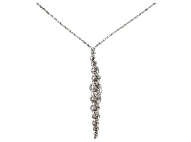 Collar largo Hermès en plata. - vista 4