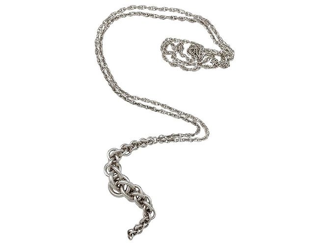 Collar largo Hermès en plata. - vista 6