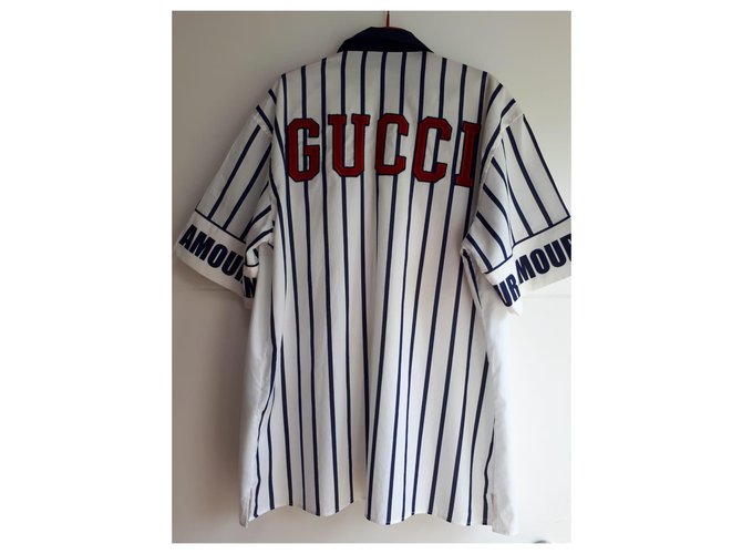 Camicia Gucci NY Yankees Patch in cotone bianca Bianco - vista 2
