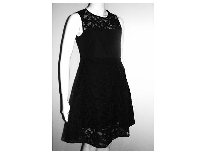 Joseph vestido negro con encaje - vista 2