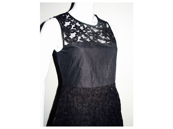 Joseph vestido negro con encaje - vista 4