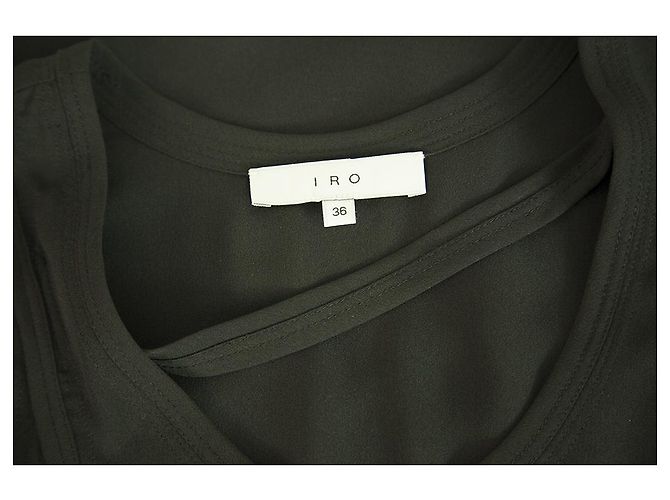 IRO Black Sanyia Cap Sleeves Polyester Jersey Mini Dress size 36 - view 3