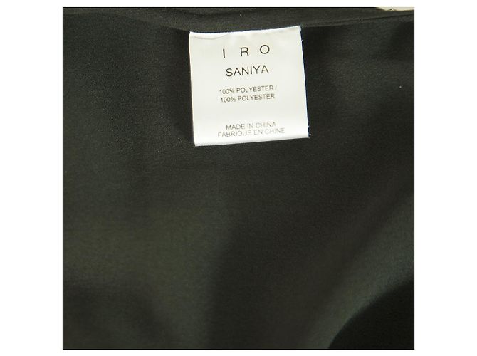 IRO Black Sanyia Cap Sleeves Polyester Jersey Mini Dress size 36 - view 4