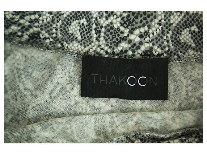 Thakoon Black & White Snake Pattern Maxi saia longa ou vestido sem alças tamanho XS Multicor - vista 5