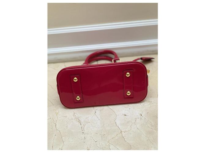 Louis Vuitton Alma BB Monogram Vernis Lackleder Rosa Pink - Ansicht 3
