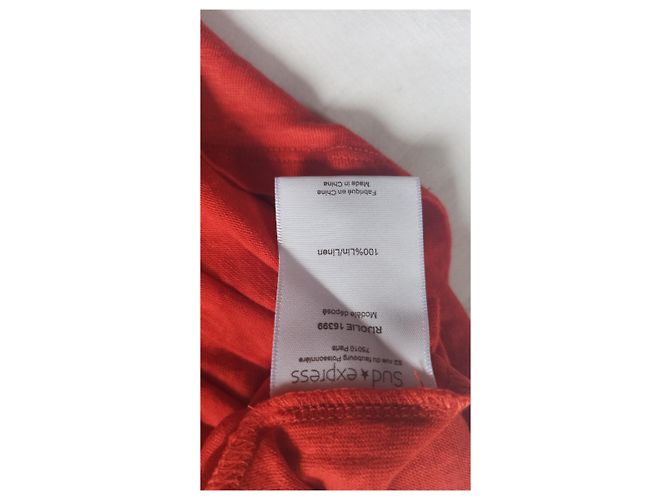 Autre Marque Sud Express Leinenkleid Orange XS - Ansicht 4
