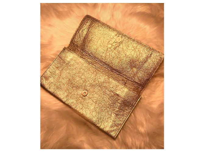 Gerard Darel Pochette Gérard Darel in pelle di vitello dorata D'oro - vista 3