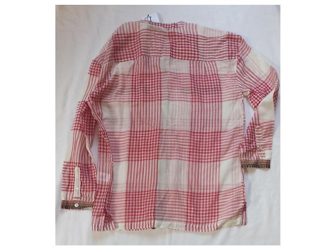 Blusa Antik Batik de algodón roja beige Multicolor - vista 2