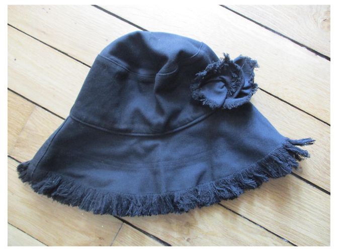 Sonia Rykiel Schwarze Baumwollkappe. - Ansicht 2