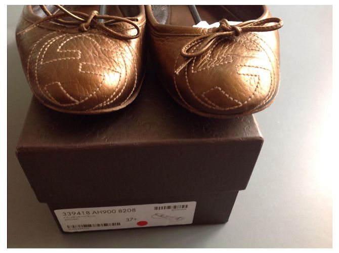 Gucci Bailarinas de piel bronce - vista 2