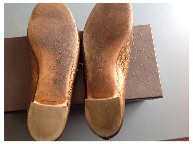Gucci Bailarinas de piel bronce - vista 7