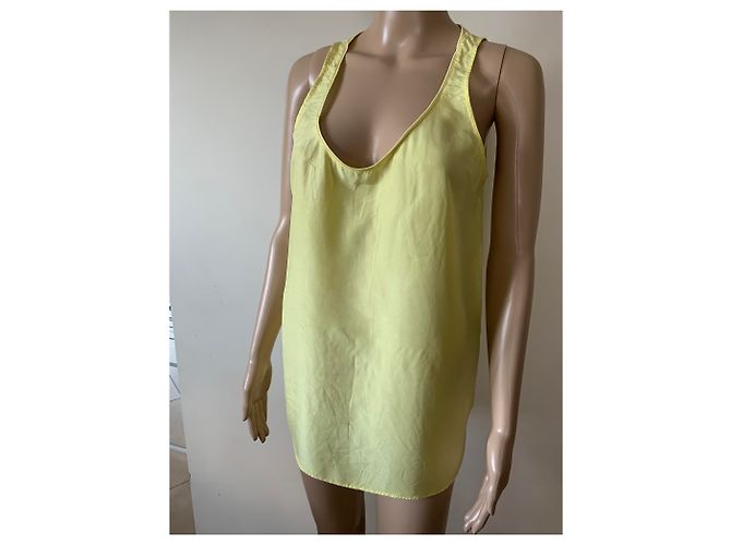 Top in seta Bruuns Bazaar Giallo - vista 3