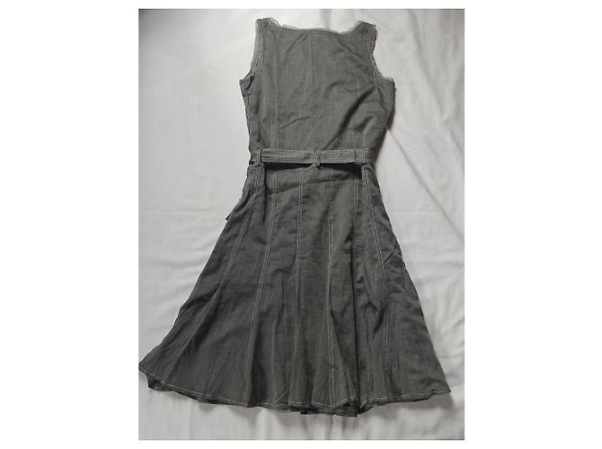 Vestido sin mangas de algodón gris Gerard Darel - vista 2