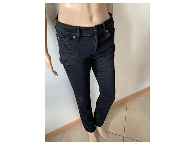 Vaqueros de pierna recta 7 For All Mankind negros - vista 2